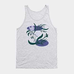 Folk floral print . Abstract flowers art , poster. Tank Top